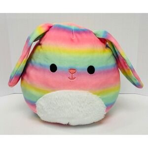Squishmallows Danya The Rainbow Striped Fuzzy Belly 8" Bunny Stuffed Plush 2021